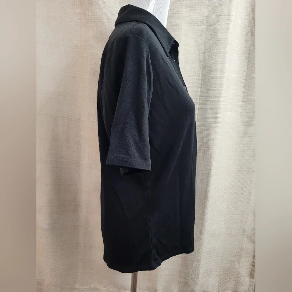 Banana Republic Women's Black Button Down Short Sleeve Shirt Size Large NWT - Picture 4 of 12